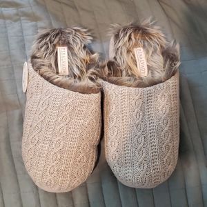 P.J. Salvage New with tags furry gray slippers